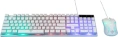 Проводной игровой набор KMG-2305U WHITE Nakatomi Gaming - клавиатура опт. мышь с RGB подсветкой