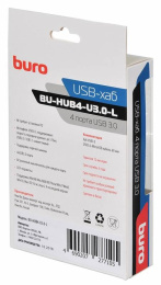 Хаб разветвитель Buro BU-HUB4-U3.0-L, черный