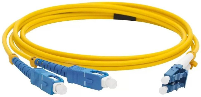 Оптический патч-корд 2 волокна LC-SC 9/125 SM LANMASTER LAN-2LC-2SC/SU-3.0
