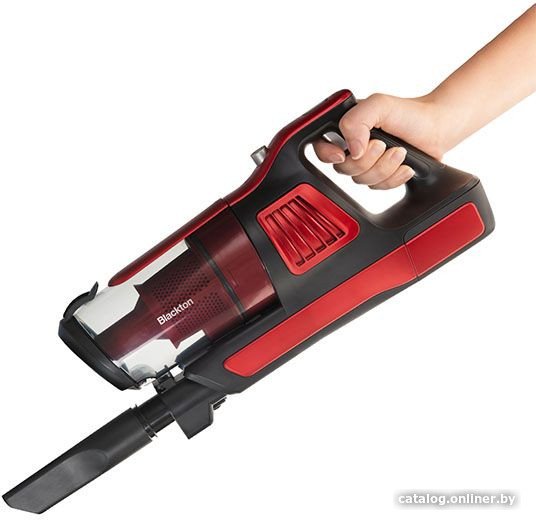 Пылесос Blackton Bt VCA1401B Black-Red вертикальный, аккумулятор, мощность всасывания: 25 Вт, потребление: 120 Вт, регулировка мощности, турбощетка, шум 77 дБ