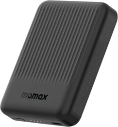 Внешний аккумулятор Momax IP122 Q.Mag Minimal 5000mAh Черный IP122D магнитный, функция быстрой зарядки, индикатор заряда, 2хUSB Type-C, совместимость: устройства Apple iOS iPhone 12–16 серий, Apple