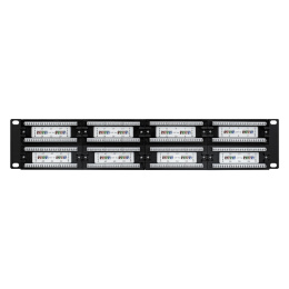 Патч-панель ExeGate EPP3-19-48-8P8C-C5e-110D (19", UTP, 48 port, cat.5e, KRONE&110(dual IDC), 2U, RoHS, Black, RTL) EX256753RUS