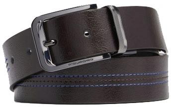 Ремень мужской Piquadro Blue Square CU6742B2/MON 125х3.5см коричневый/черный натур.кожа