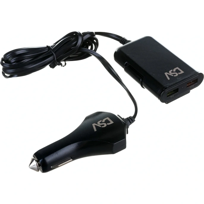Автомобильное зарядное устройство для телефона и гаджетов DSV 4 USB с проводом R77008