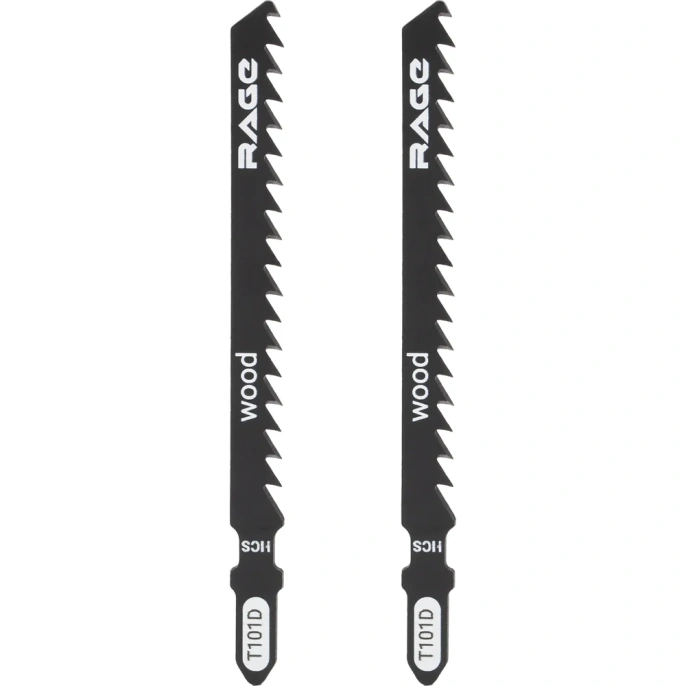 Пилка по дереву и пластику T101D 2 шт; 100мм для лобзиков RAGE by VIRA 552028