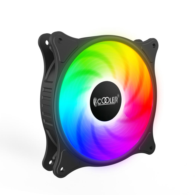 Кулер для корпуса PCCooler FX 120 ARGB 120x120x25mm, 4-pin PWM, ARGB, 52.79CFM, 33.2dBA, 2000RPM, Black