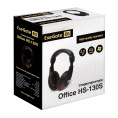 Полноразмерные наушники с микрофоном (гарнитура) ExeGate Office HS-130S (регулировка оголовья, 2x3.5мм, динамик 40мм, 20-20000Гц, длина кабеля 2.2м, регулировка громкости) EX295315RUS