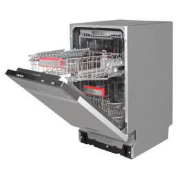 Посудомоечная машина Timberk Set&Dry T-DW45BI103, узкая, напольная, 59.4см, загрузка 11 комплектов, серебристая