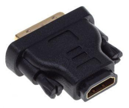 Адаптер Buro DVI-D m - HDMI f , GOLD , черный [bhp ret ada_hdmi-dvi]