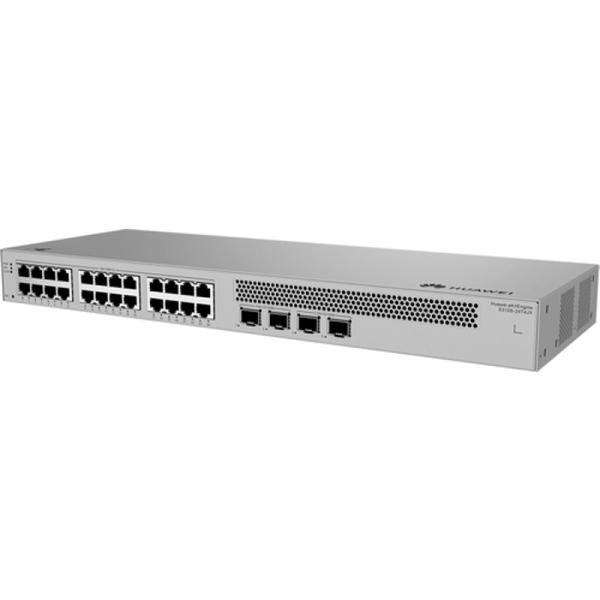 Коммутатор HUAWEI eKit S310S-24T4JX L2+, 24*10/100/1000BASE-T ports, 2*10GE SFP+ ports, 2*2.5GE SFP ports, built-in AC power, Fanless