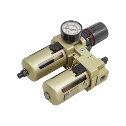 Блок подготовки воздуха 1/2'', фильтр-регулятор + лубрикатор 10 Мк, 3000 л/мин, 0-10 bar, рабочая температура 5°-60°, автоматический слив Rockforce RF-AC4010-04D 54486 (RF-AC4010-04D(54486))