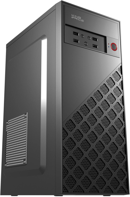 Корпус ATX KINGPRICE KPCC-MD203, Midi-Tower, без БП, черный