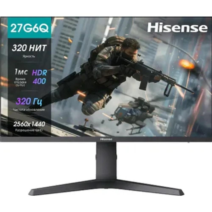 LCD Hisense 27" 27G6Q PRO черный {IPS 2560x1440 320Hz 1ms 320cd 1000:1 HDMI DisplayPort 2xHDMI 1xDP HAS Pivot VESA} (27G6Q-PRO)
