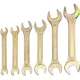 Rexant 12-5843-2 Набор ключей рожковых 6х7-16х17мм , 6 шт, желтый цинк