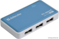 Универсальный USB разветвитель Defender Quadro Power USB2.0, 4 порта, блок питания 2A 83503