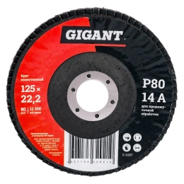 Круг лепестковый (125x22.2 мм; P80) Gigant G-11037