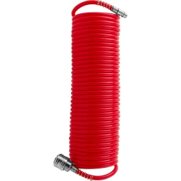 Шланг спиральный воздушный с быстросъемными соединениями 10 м; 6х8 мм; 18 бар MATRIX 57004