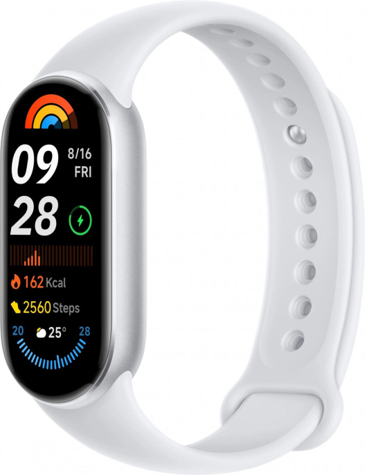 Фитнес-трекер Xiaomi Smart Band 9 1.62",  серебристый, серебристый [bhr8340gl]