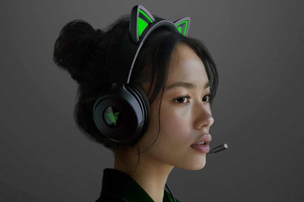 Razer обновила серию наушников Kraken Kitty с кошачьими ушками