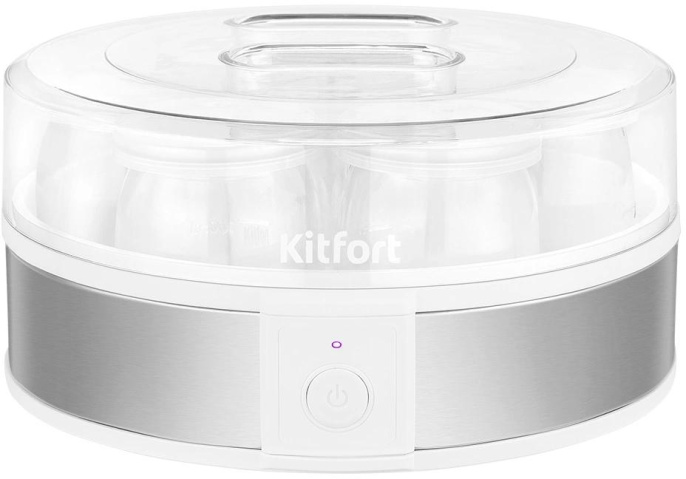 Йогуртница KitFort КТ-6405 серебристый