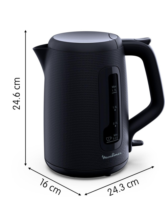 Чайник электрический Moulinex Morning BY2M0810 1.7л. 2400Вт черный корпус: пластик (7211419022)