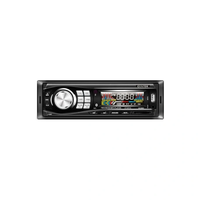 Автомагнитола Centek 4х50 Вт, Bluetooth, ПУЛЬТ, SD/MMC/USB, MP3, цветной LED CT-8113