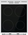 Электрическая плита Gorenje GEC5C61WG, стеклокерамика, без крышки, белый