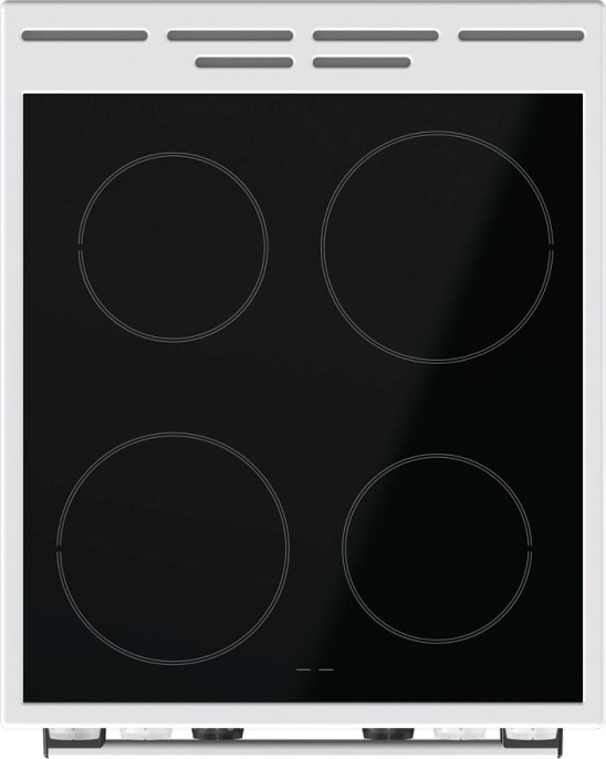 Электрическая плита Gorenje GEC5C61WG, стеклокерамика, без крышки, белый