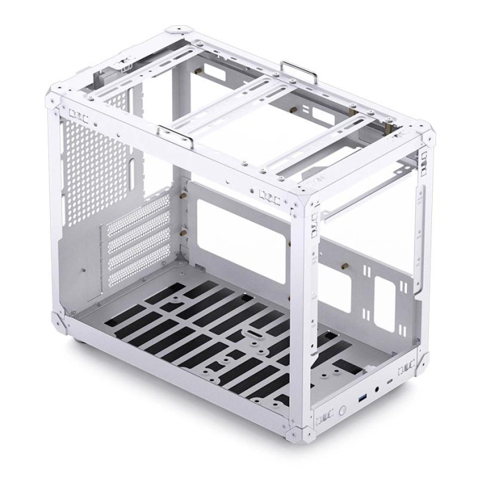 Корпус без блока питания Case JONSBO C6 MAX Handle, Mini-Tower, TG, no fan, 1xUSB-A 3.0 + 1xUSB-C 3.1, mATX, mITX White (C6 MAX White)