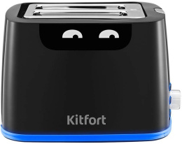 Тостер Kitfort КТ-6410 900Вт черный/синий