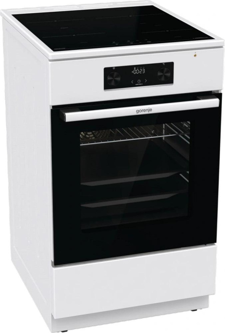 Электрическая плита Gorenje GEIT5C60WPG, стеклокерамика, электрическая, без крышки, белый