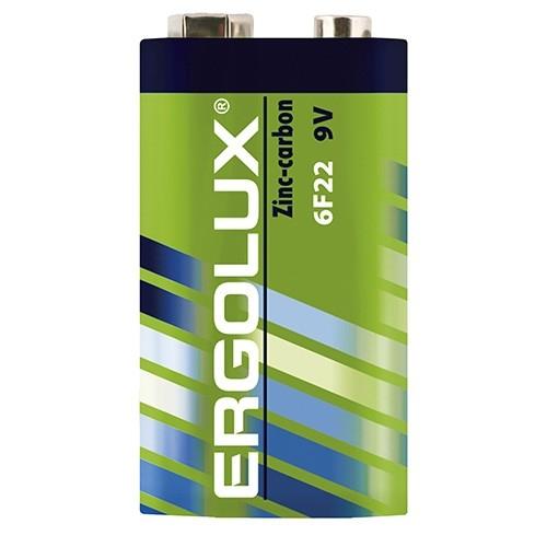 Ergolux 6F22 SR1 6F22SR1, батарейка,9В 1 шт. в уп-ке
