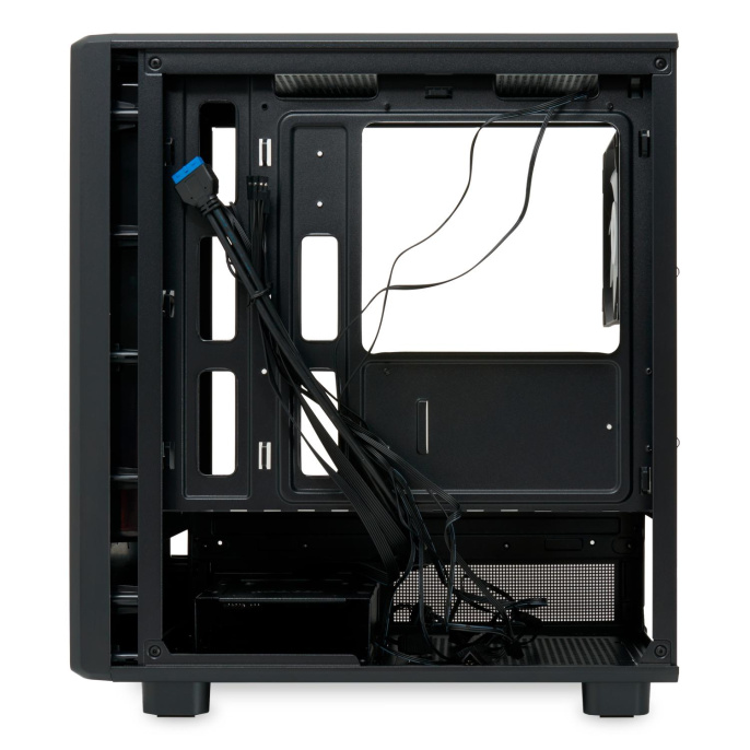 Корпус без блока питания/ Case HSPD M310, Mesh Mini-tower, Black, TG, 0.4 SPCC, 3x120mm ARGB Orbis F1 mATX, mITX 180/280/160mm 1x2.5", 1x3.5", 4xPCI 2xUSB-A 3.0 452x277x418mm (M310-TGBK-ARGB)