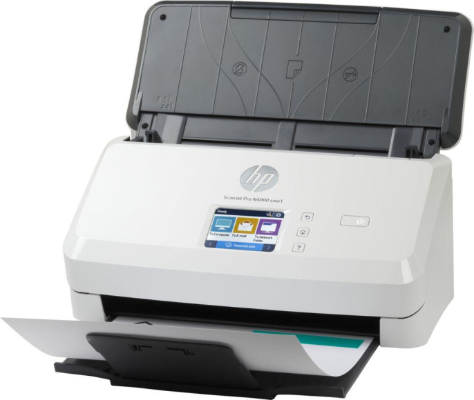 Сканер HP ScanJet Pro N4000 snw1 белый/черный [6fw08a]
