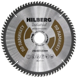 Диск пильный Hilberg Industrial Ламинат 216x30x80Т HL216