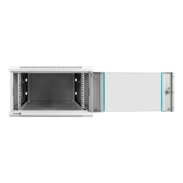 Шкаф телекоммуникационный 19" настенный 6U ExeGate EC-WM-6U.600.G.GREY 19”, 6U, 600x600x370mm ШхГхВ , передняя дверь закаленное стекло, съемные боковые панели, пыле- и влагозащита IP23, светло-серый RAL 7035 EX298600RUS