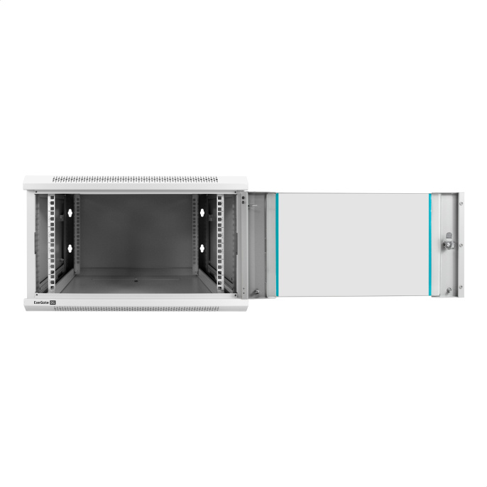 Шкаф телекоммуникационный 19" настенный 6U ExeGate EC-WM-6U.600.G.GREY 19”, 6U, 600x600x370mm ШхГхВ , передняя дверь закаленное стекло, съемные боковые панели, пыле- и влагозащита IP23, светло-серый RAL 7035 EX298600RUS