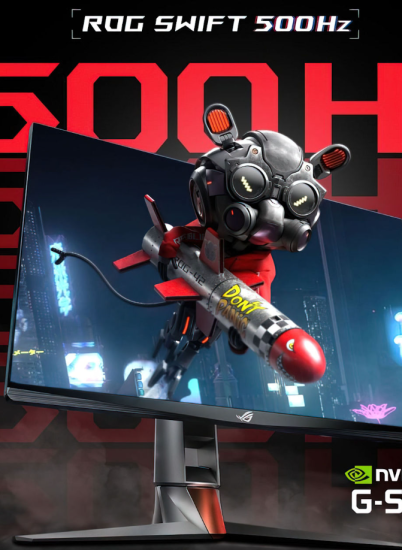 NVIDIA совместно с  ASUS представили ROG Swift 500Hz — первый в мире игровой монитор с частотой обновления 500 Гц