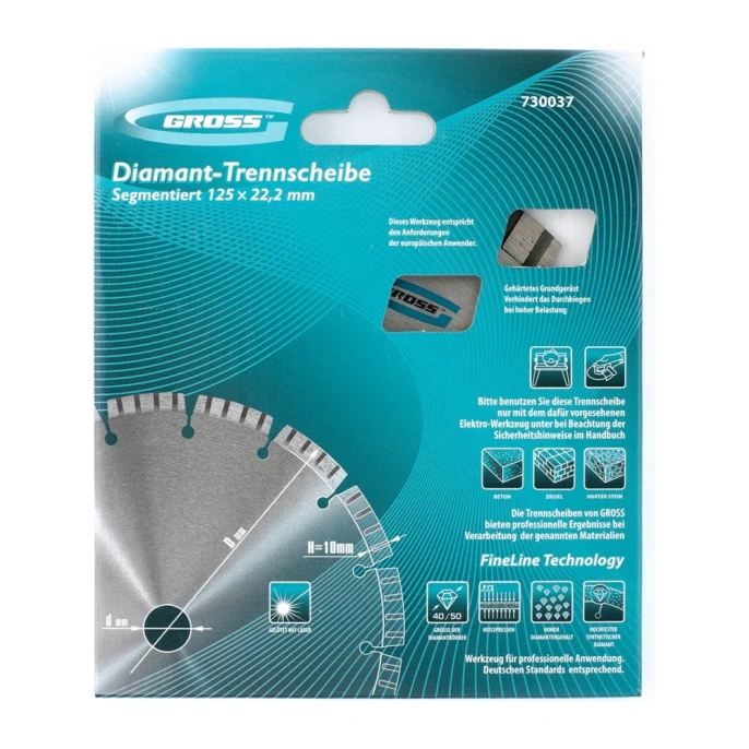 Диск алмазный отрезной (125х22.2 мм) GROSS 730037