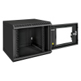 Шкаф телекоммуникационный 10" настенный 6U ExeGate EC-WM-6U.280.G.BLACK (10”, 6U, 350x280x287mm (ШхГхВ), передняя дверь закаленное стекло, пыле- и влагозащита IP23, черный RAL 9004) EX298624RUS