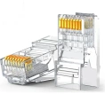 Коннектор UGREEN NW120 50961 Cat 6 Unshielded RJ45 Modular Plugs 10pcs - Transparent