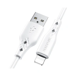 USB кабель Borofone bx48 lightning 8-pin, 1м, 2.4a, pvc белый 0L-00050239