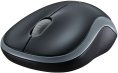 Мышь беспроводная Logitech M185, радио, оптическая, USB, 1000dpi, черный и серый [910-002252]
