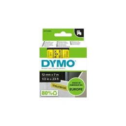 Картридж с лентой Dymo S0720580 12 мм, 7 м, пластик, черный на желтой ленте DYMO45018