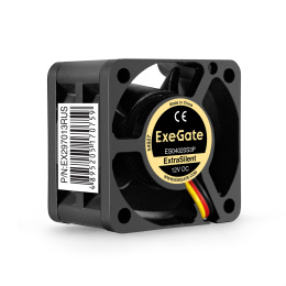 Вентилятор 12В DC ExeGate ExtraSilent ES04020S3P (40x40x20 мм, Sleeve bearing (подшипник скольжения), 3pin, 5500RPM, 24dBA) EX297013RUS