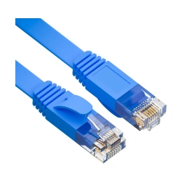 Патч-корд Ripo плоский utp4 cat 6, rj45-rj45, 1,8 m, pvc (синий) 003-300132