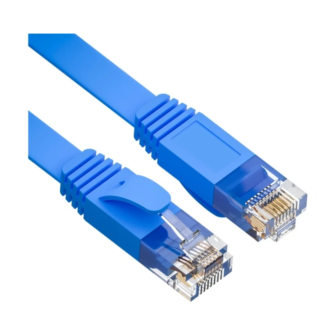 Патч-корд Ripo плоский utp4 cat 6, rj45-rj45, 1,8 m, pvc (синий) 003-300132