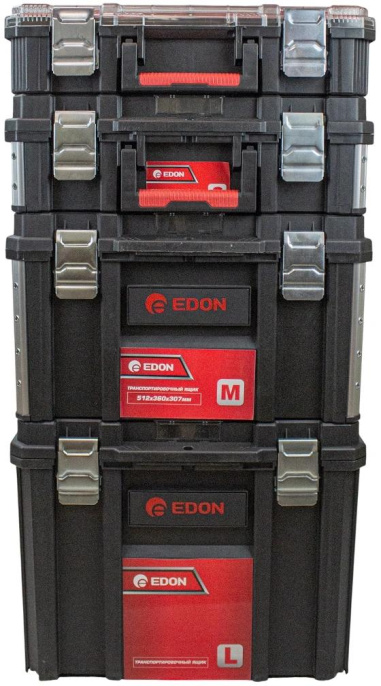 Ящик для инструментов Edon TH-2225 4отд. черный (39767)