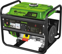 Бензиновый генератор СИБРТЕХ БС-1200, 220 В, 1кВт [94541]