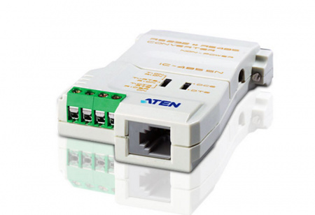 ATEN IC485SN-AT Конвертер, RS-232 RS-485/422, DB25 4 винта + RJ11, Female, без Б.П., до 32 подкл.;BiDirectional